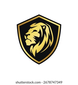 Logotipo abstracto enojado del león estilo moderno