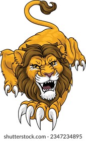 A lion angry lions team sports mascot roaring