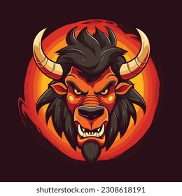 Lion angry mode logo design