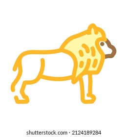 lion animal color icon vector. lion animal sign. isolated symbol illustration