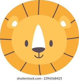 Lion Animal Face Vector Illustration