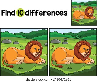 Lion Animal Find The Differences