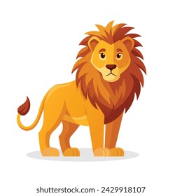 Lion Animal flat vector illustration