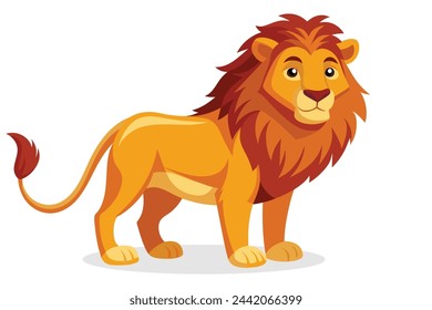 
Lion animal flat vector illustration on white background svg