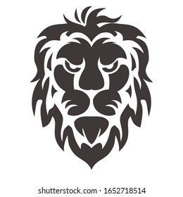 lion animal head logo that is unique and simple