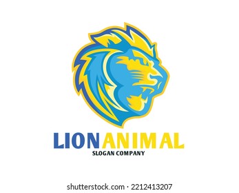 Lion Animal Head Mascot Logo