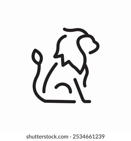 lion animal icon sign vector