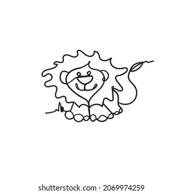 lion animal illustration icon vector