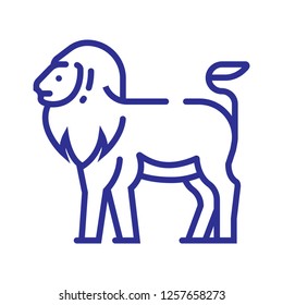 Lion animal line icon