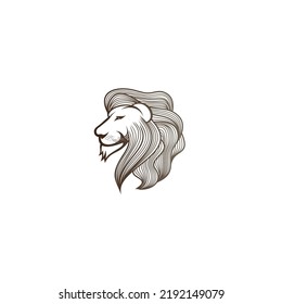 lion animal logo icon Z initials technology illustration