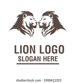 a lion animal logo template