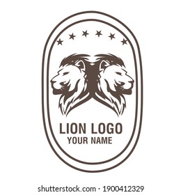 a lion animal logo template