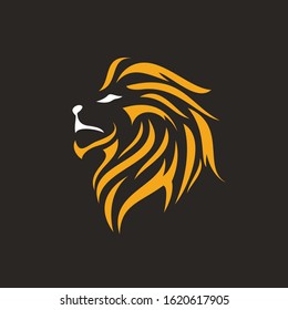 Lion animal mascot logo vector template