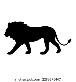 Lion Animal Silhouette. Vector image