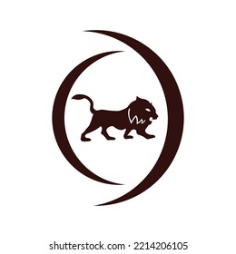 Logo-Design für Lion-Tier-Vektorgrafik 