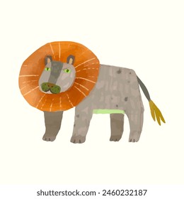 Lion. animal wildlife. watercolor vector