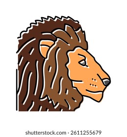 lion animal zoo color icon vector. lion animal zoo sign. isolated symbol illustration