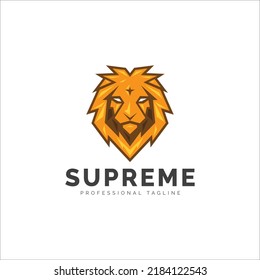 Diseño del logotipo de vectores de animales leones