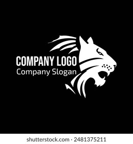 Lion Art Company Logo Design - Vector Illustration