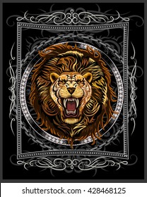Lion attack . 