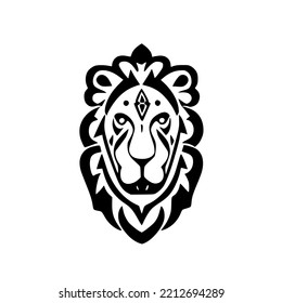 Lion Aztec Tribal Tattoo Design Vector