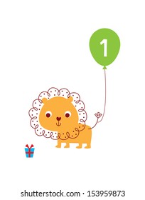 lion baby first birthday