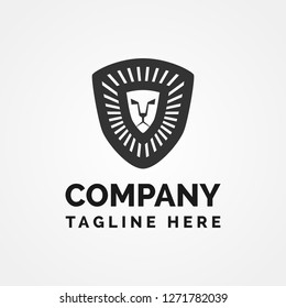 Lion Badge Logo Template