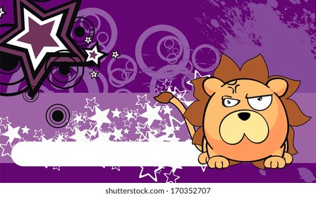 lion ball cute cartoon background in vector format very easy to edit