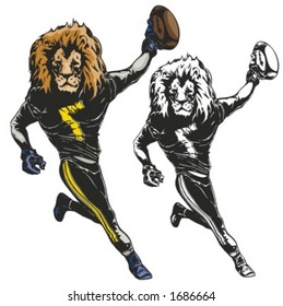 Lion Baseball Mascot. Great for t-shirt designs, school mascot logo and any other design work. Ready for vinyl cutting.