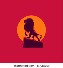 Lion of beasts, animal illustration logo mark a qualitative element modern style