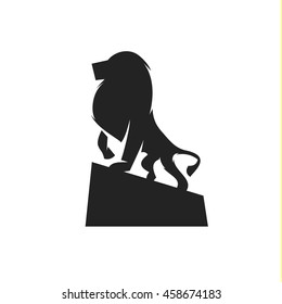 Lion of beasts, animal illustration logo mark a qualitative element modern style art