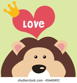 lion with big love