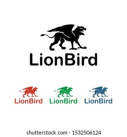 lion bird logotype, strong icons logo for company