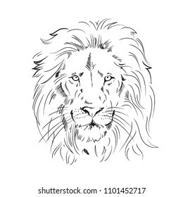 Lion. Black Graphics
