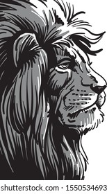 lion black head logo designs