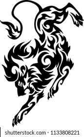 lion black head logo icon designs