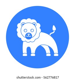 Lion black icon. Illustration for web and mobile design.