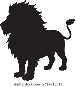 lion black silhouette icon vector. Lion icon isolated on a white background. Walking lion icon vector

