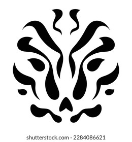 Lion black tribal tatto vector art design