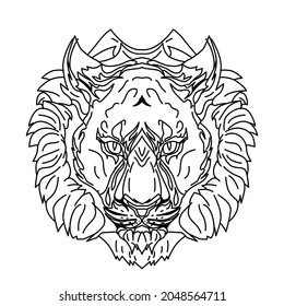 lion black and white for kids coloring book, background, and sticker