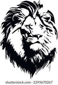 Lion Black and White tattoo