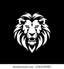Lion | Black and White Vector illustration