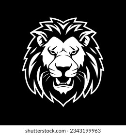 Lion | Black and White Vector illustration