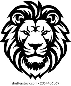 Lion | Black and White Vector illustration