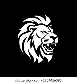 Lion | Black and White Vector illustration