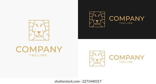 lion in a box logo template is a bold yet refined representation of strength and elegance. The lion symbolizes courage and leadership, while the modern box shape adds sophistication. 