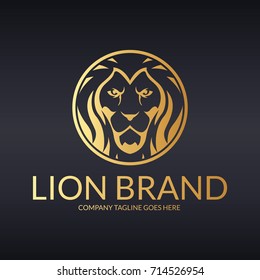 Lion brand logo.Easy to change size, color and text. 