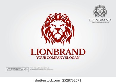 Lion Brand Vector Logo Template. Lion head logo template suitable for businesses and product names.