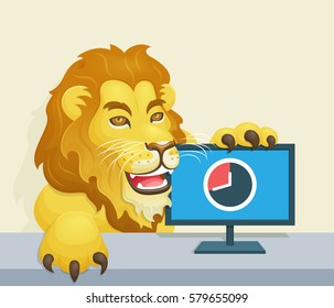 The lion - Brazilian Famous Income Tax Concept
Lion beside monitor representing the deadline for income tax declaration