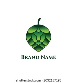 lion brewerly hop cone logo template